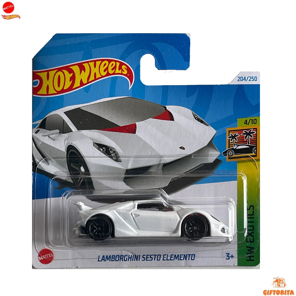 Hot Wheels Regular Short Card – Lamborghini Sesto Elemnto – 4/10 & 204/250