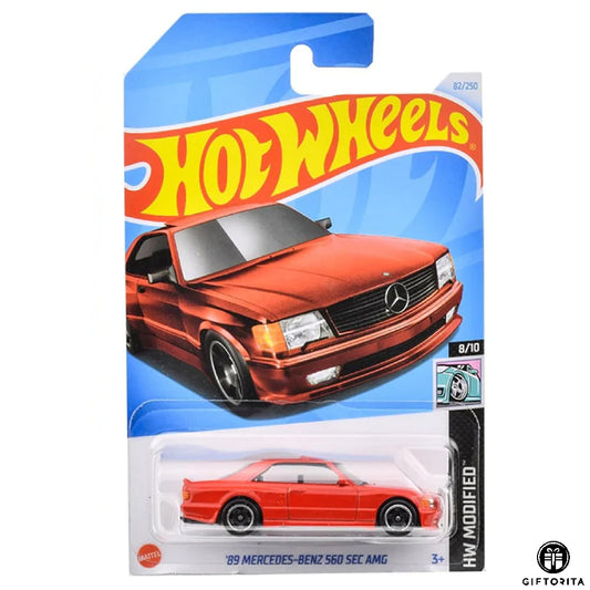 Hot Wheels Regular Mercedes  – 89 Mercedes-Benz 560 SEC AMG – 8/10 & 82/250 – Red