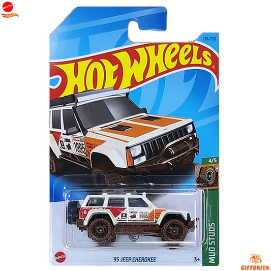 Hot Wheels Regular Jeep – 95 Jeep Cherokee (TH) – 4/5 & 176/250 – Off-White