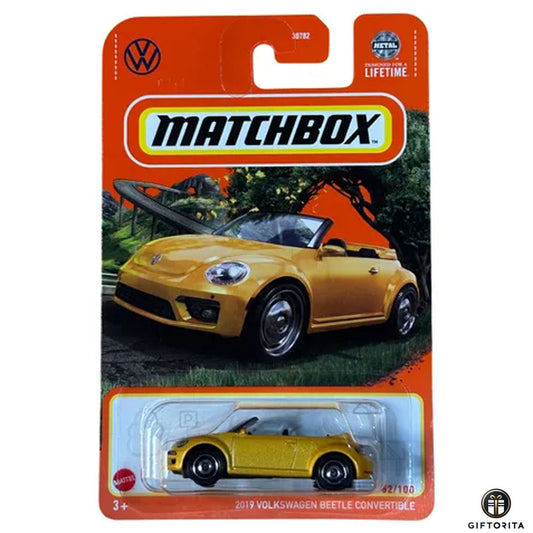 Matchbox Regular Card 2 (P00015) - 2019 Volkswagen Convertible - 52/100 - Yellow