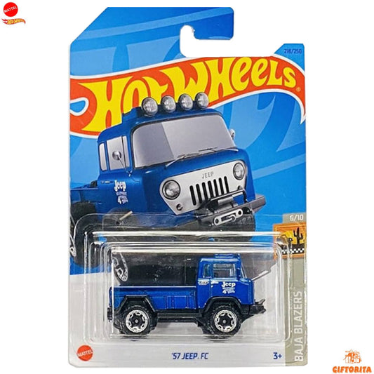 Hot Wheels Regular Jeep  – 57 Jeep FC – 6/10 & 218/250  – Blue