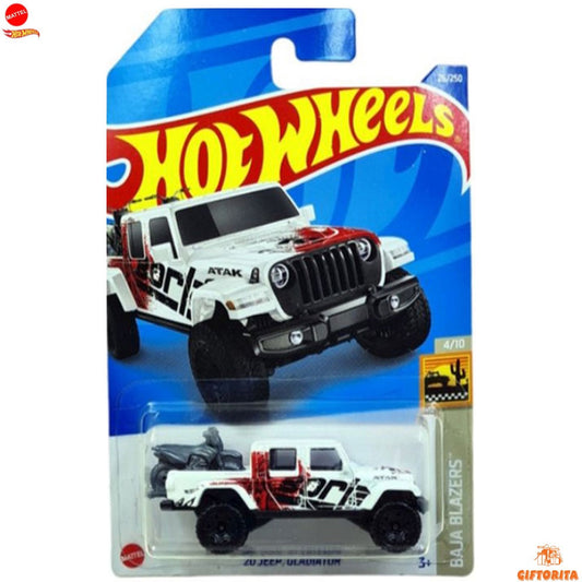 Hot Wheels Regular Jeep –  20 Jeep Gladiator – 4/10 – 26/250  – White