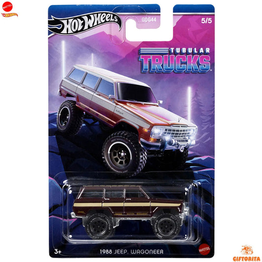 Hot Wheels Regular – Tubular Trucks – 1988 Jeep Wagoneer – 5/5 – Maroon