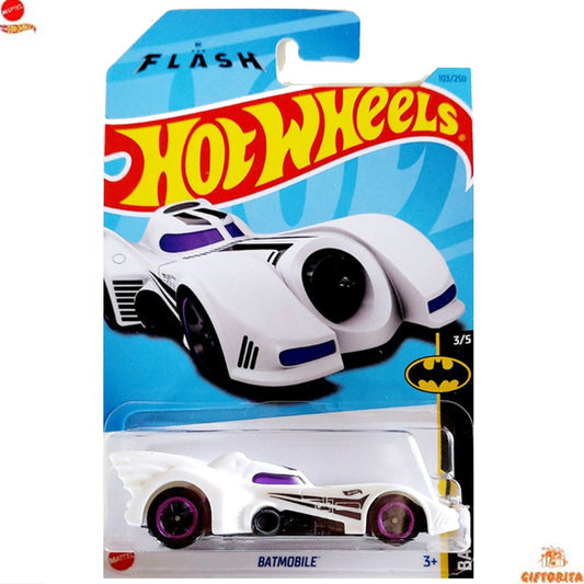 Hot Wheels Regular Batmobile 1 – Batmobile – 3/5 & 103/250 – White