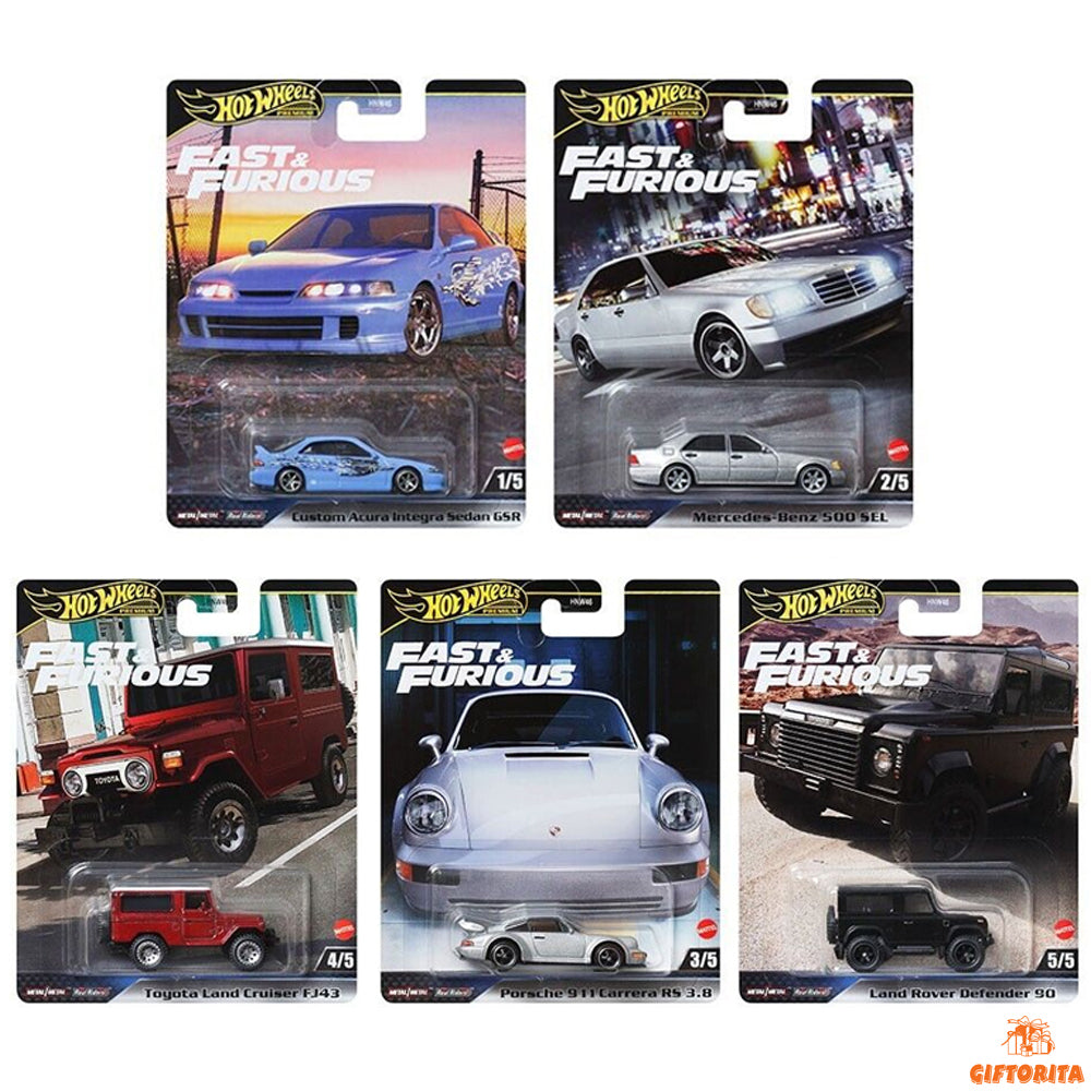 Hot Wheels Fast & Furious Premium 2024 G Set of 5 Cars (P01660)