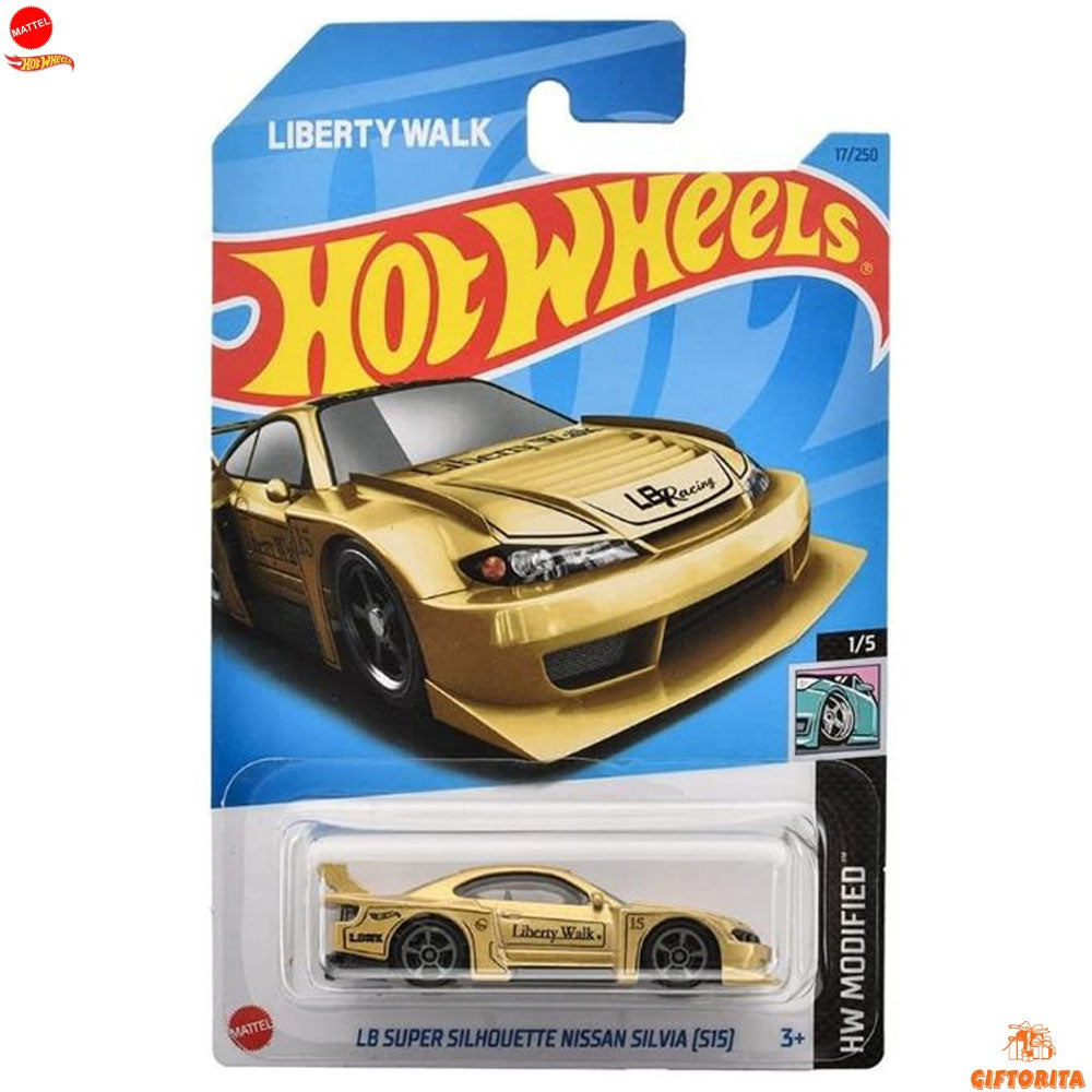 Hot Wheels Regular Nissan 2 – LB Super Silhouette Nissan Silvia (S15) – 1/5 & 17/250 – Golden