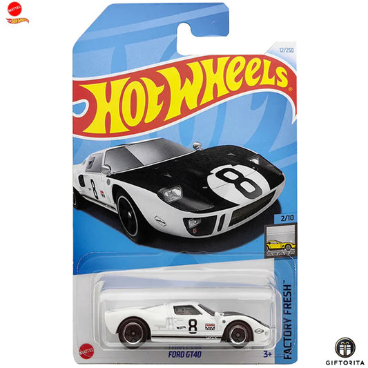 Hot Wheels Regular Ford 1 - FORD GT40 – 2/10 & 12/250 – White & Black