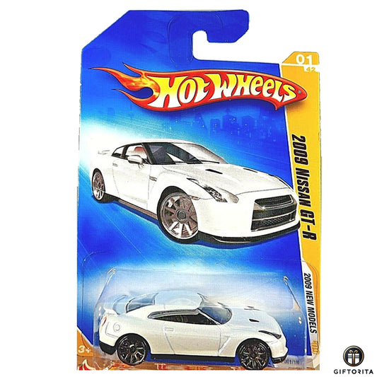 Hot Wheels Regular Nissan - 2009 Nissan GT-R - 1/42 - White