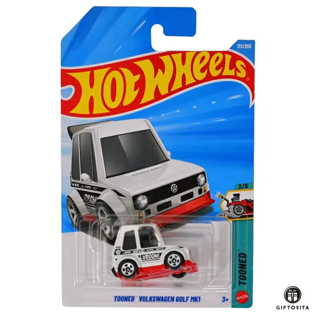 Hot Wheels Regular Tooned - Volkswagen Golf MK1 - 3/5 & 172/250 - White