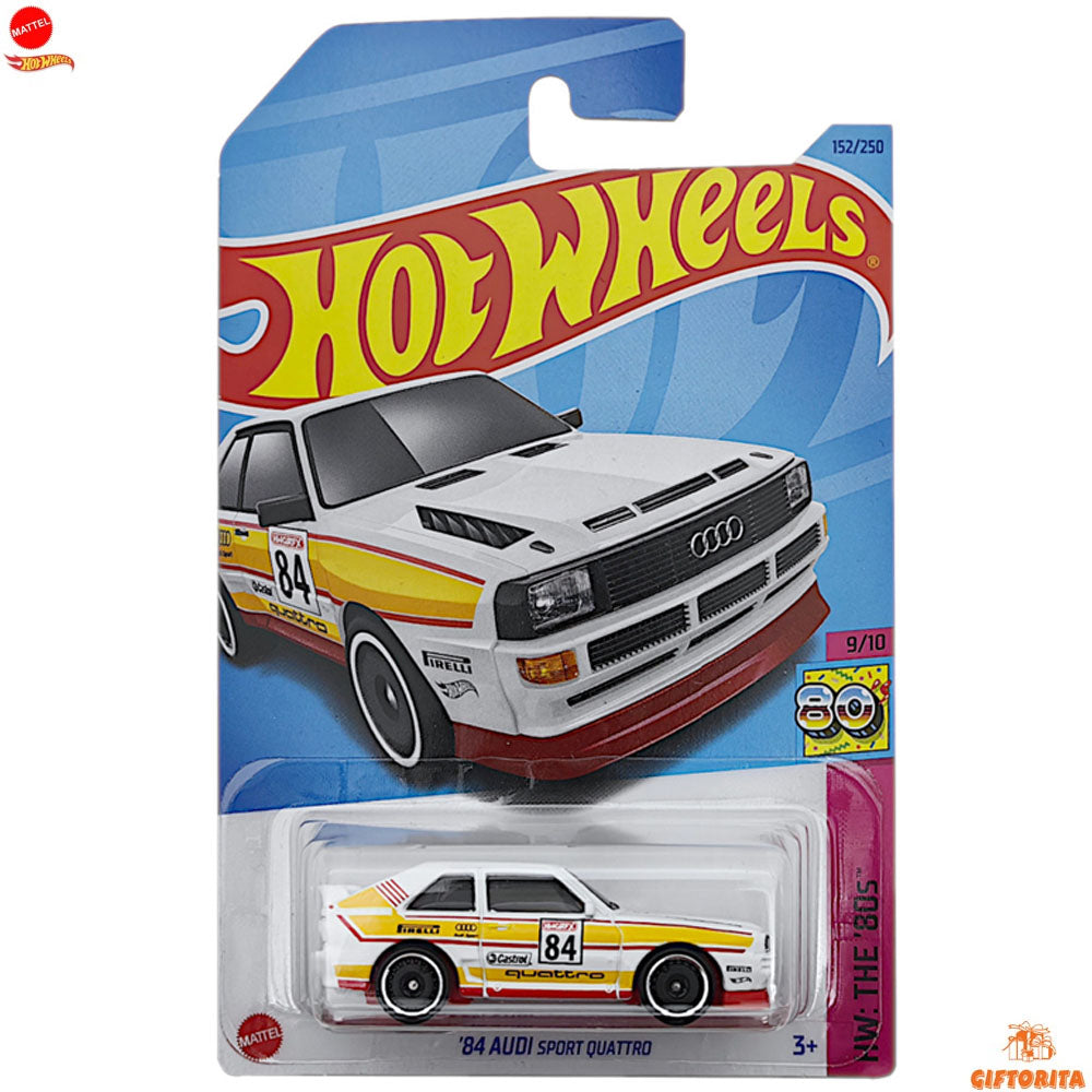 Hot Wheels Regular – 84 Audi Sport Quattro – 9/10 & 152/250 – White