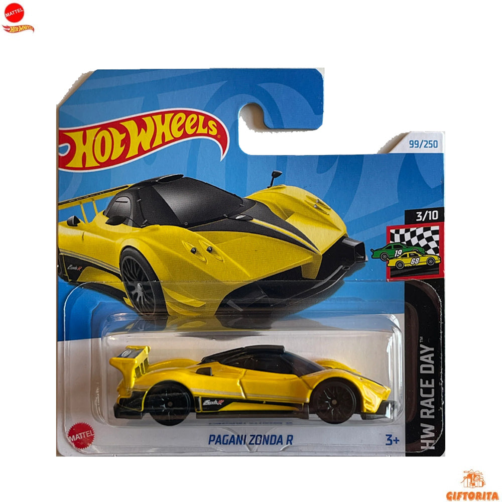 Hot Wheels Regular Short Card – Pagani Zonda R – 3/10 & 99/250 – Yellow