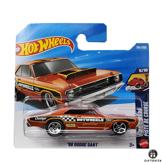 Hot Wheels Regular Short Card – '68 DODGE DART - 5/10 & 104/250 - Orange