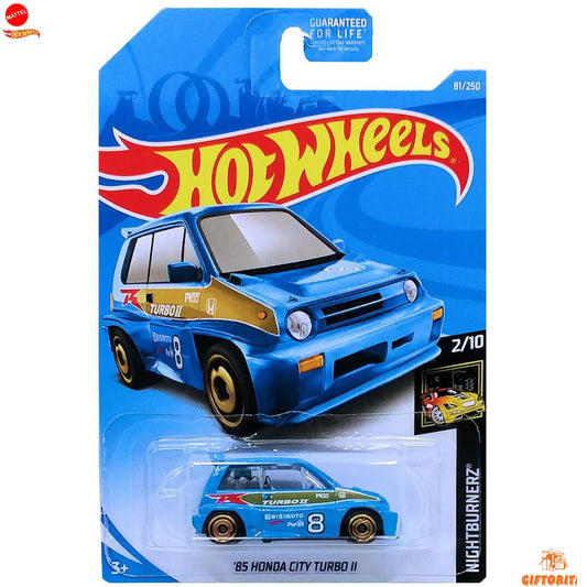 Hot Wheels Regular 1  - 85 Honda City turbo II - 2/10 - 81 / 250 - Blue