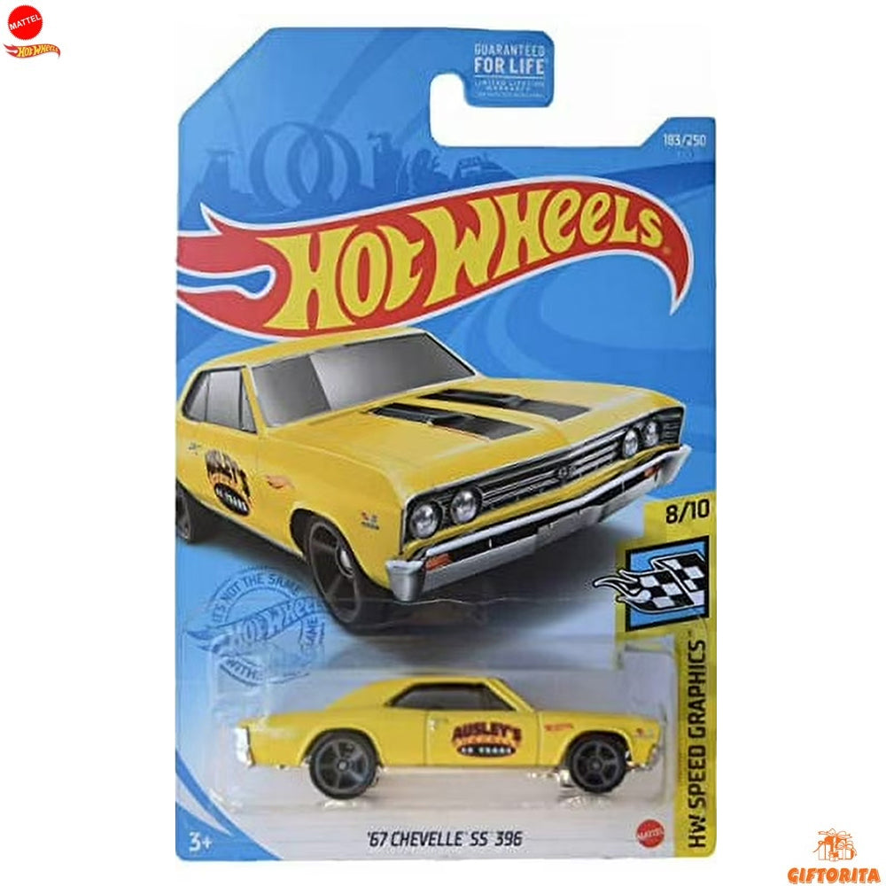 HOT WHEELS Regular – 67 Chevelle SS 396 – 8/10 & 183/250 – Yellow