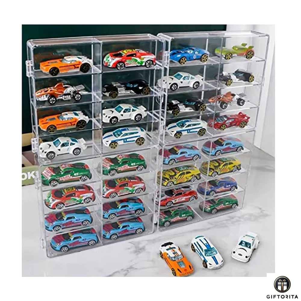 Display Case – 1:64 Diecast Acrylic 8 Cabinet Display Box (P01219)