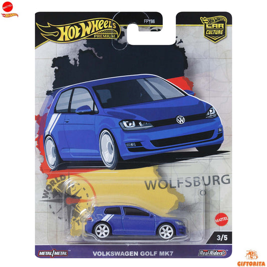 Hot Wheels Premium Single – Volkswagen Golf MK7 – 3/5 – Blue