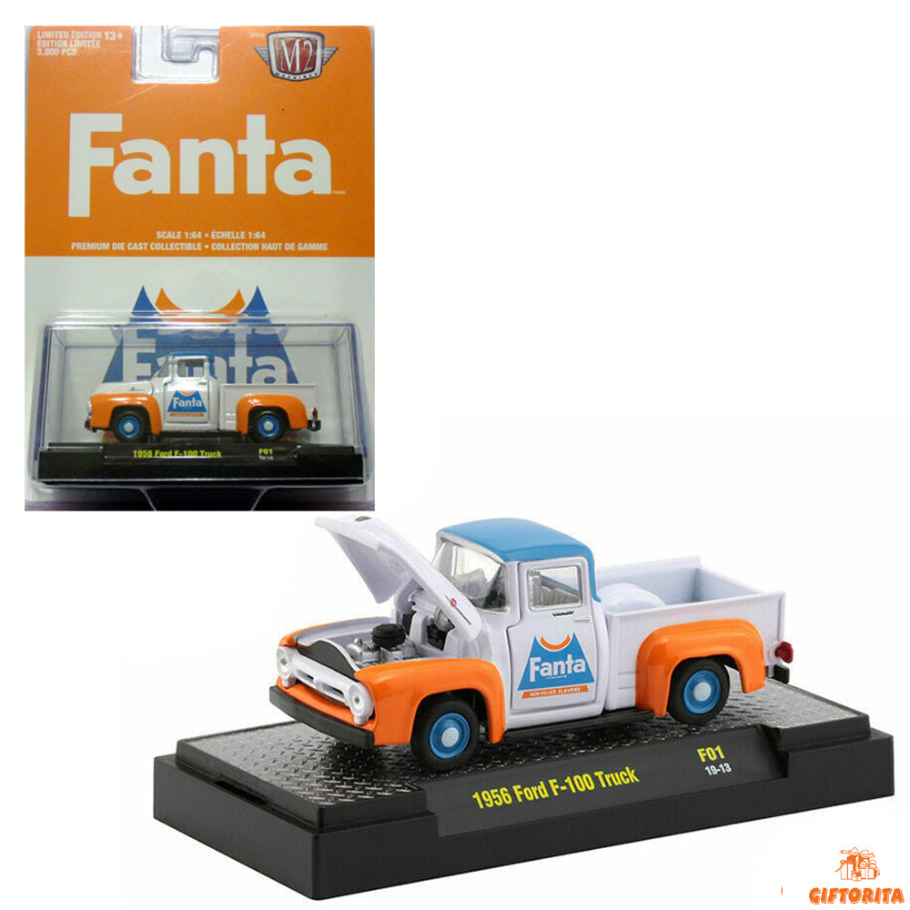 M2 Machines 1:64 Die Cast (P00074) – 1956 Ford F-100 Truck – Orange