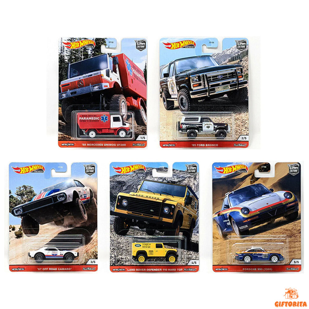 Hot Wheels Premium (P01179) – 2020 CAR CULTURE WILD TERRAIN – Set Of 5 Cars – Multicolor