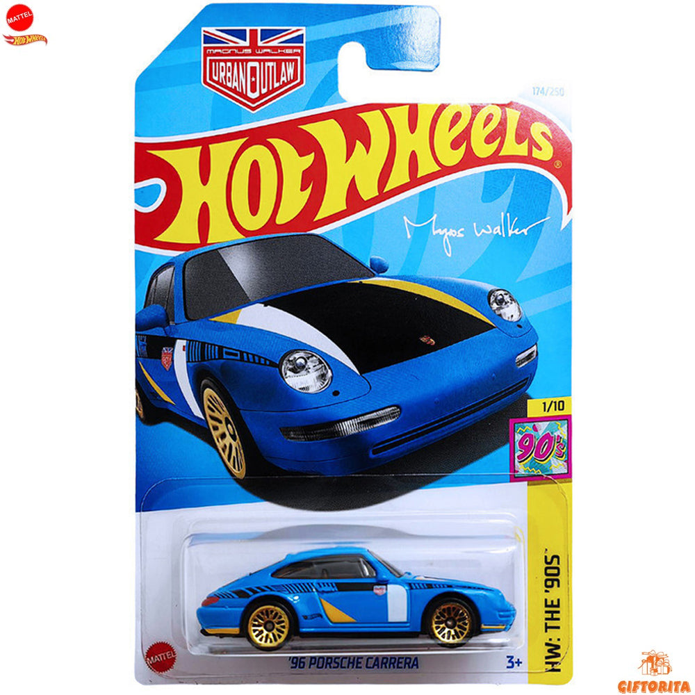 Hot Wheels Regular Porsche – 96 Porsche Carrera – 1/10 & 174/250 – Blue