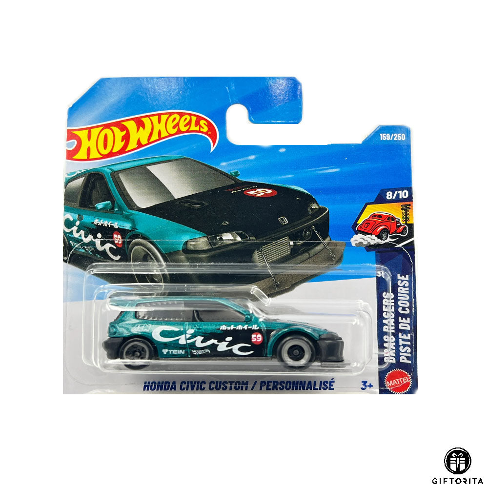 Hot Wheels Regular Short Card – HONDA CIVIC CUSTOM / PERSONNALISE - 8/10 & 159/250 - Pest