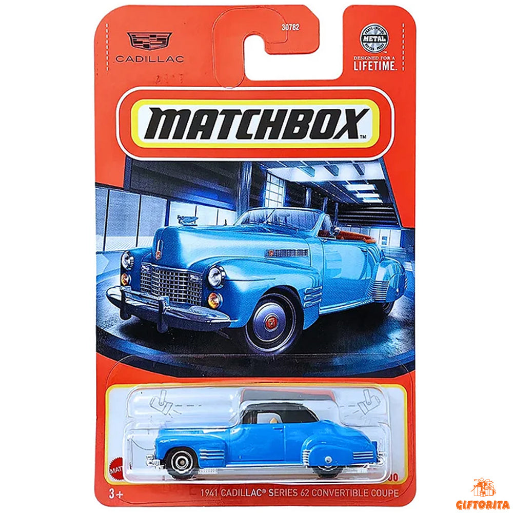 Matchbox Regular Card P00015 – 1941 Cadillac Series 62 Convertible Coupe – 59/100 – Blue