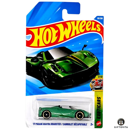 Hot Wheels Regular Pagani - '17 Pagani Huayra Roadster / Cabriolet Decapotable-7/10&101/250-Green