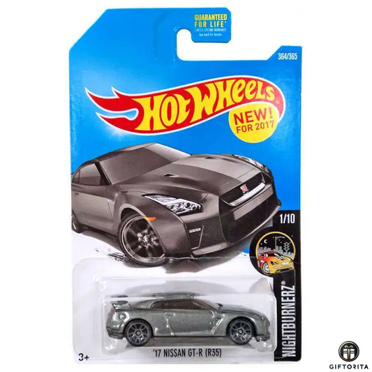 Hot Wheels Regular Nissan - 17 Nissan GT-R [R35] - 1/10 & 364/365 - Gray