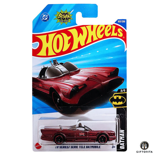 Hot Wheels Regular - TV Series/Serie Tele Batmobile - 3/5 & 103/250 - Maroon