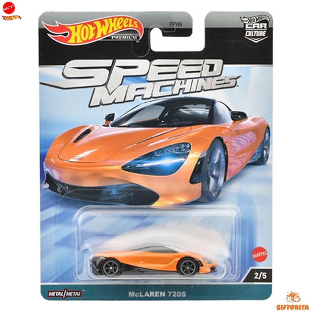 Hot Wheels Premium Single 4 – McLAREN 720S – Speed Machines – 2/5 – Orange