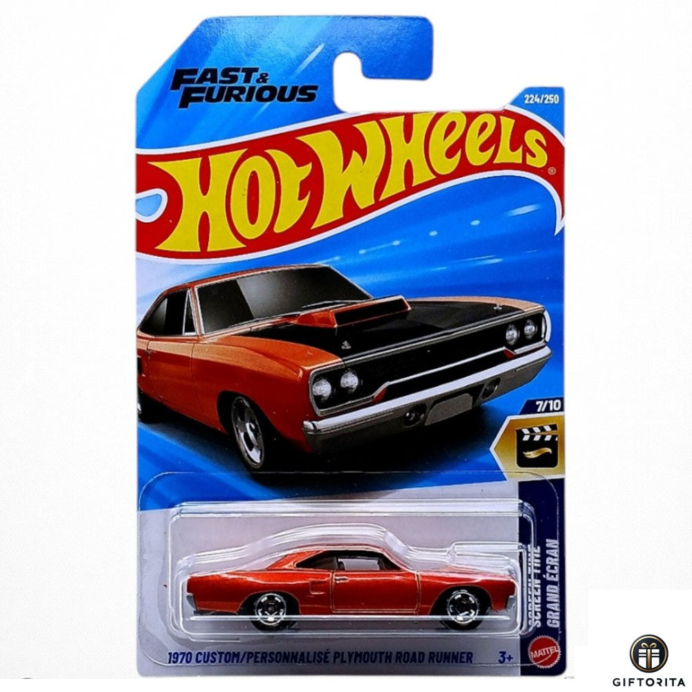 Hot Wheels Regular - 1970 Custom/Personnalise Plymouth Road Runner - 7/10 & 224/250 - Orange