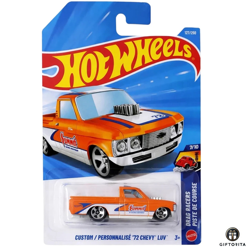 Hot wheels regular- custom/Personnalise 72 Chevy LUV- 7/10&127/250-Orange
