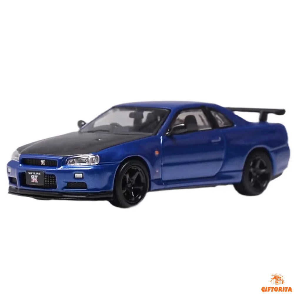 Stance Hunters 1:64 Die Cast (P00057) – Nissan Skyline GTR R34 V-Spec ll – Blue & Black