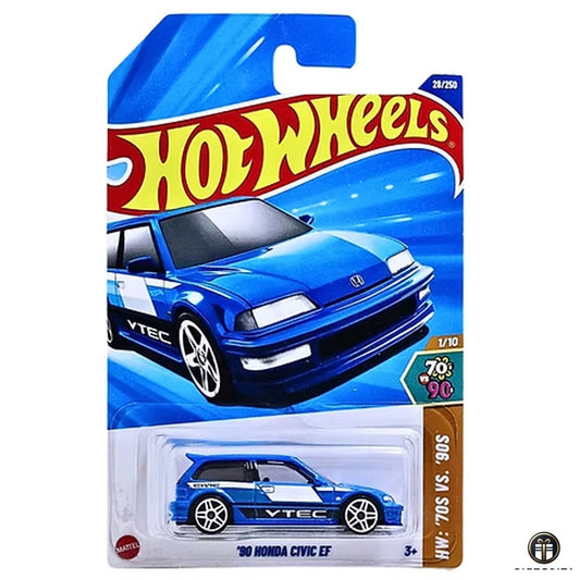 Hot Wheels Regular - 90 Honda Civic EF - 1/10 & 28/250 - Blue