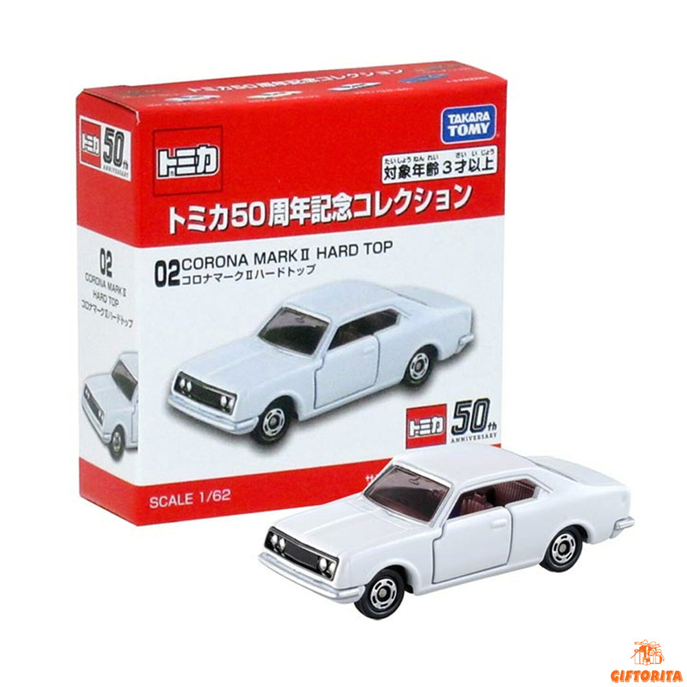 TOMICA Regular 02 – Corona Mark II Hard Top White