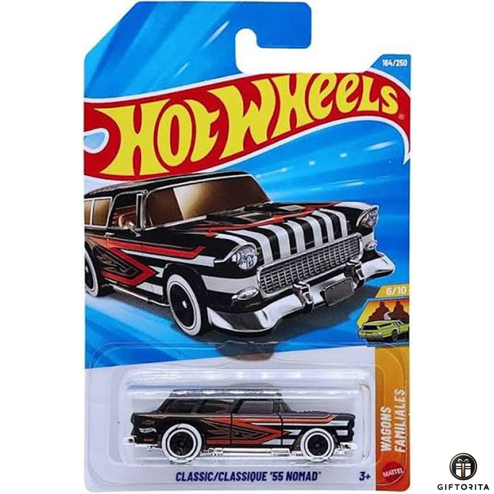 Hot Wheels Regular Classic - Classic /Classique '55 Nomad - 6/10 & 164/ 250 - Black