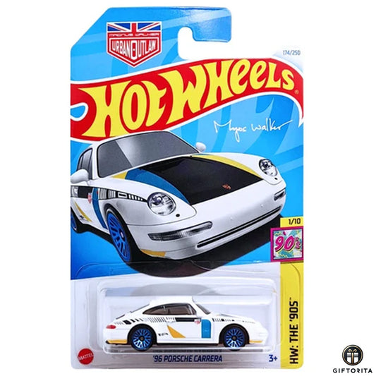 Hot Wheels Regular Porsche – 96 Porsche Carrera – 1/10 & 174/250 – White