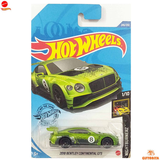 Hot Wheels Regular - 2018 Bentley Continental GT3 - 1/10 & 246/250 - Green