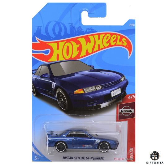 Hot Wheels Regular Nissan - Nissan Skyline GT-R [BNR32] - 4/5 & 1/250 - Blue