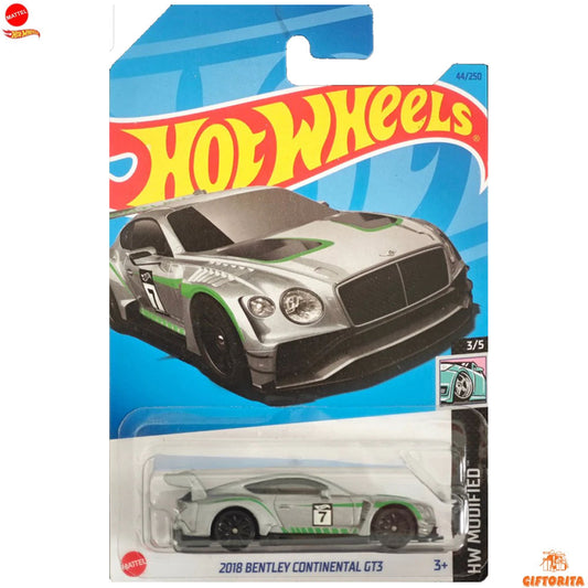 Hot Wheels Regular - 2018 Bently Continental GT3 - 3/5 & 44/250 - Silver