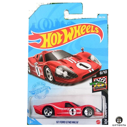 Hot Wheels Regular - 67 Ford GT40 MK.IV - 8/10 & 106/250 - Red