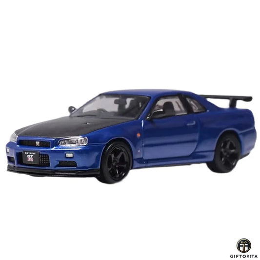Stance Hunters 1:64 Die Cast (P00057) – Nissan Skyline GTR R34 V-Spec ll – Blue & Black