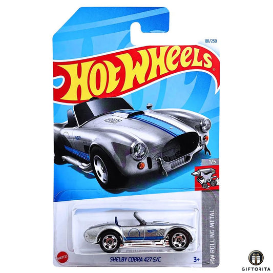 Hot Wheels Regular -  Shelby Cobra 427 S/C - 1/5 & 181/250 - Silver
