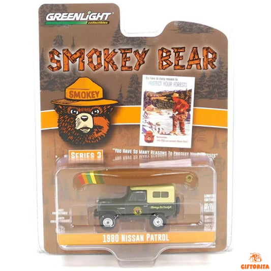 Greenlight Die Cast 1:64 (P00981) – Smokey Bear – 1980 Nissan Patrol – Series 3