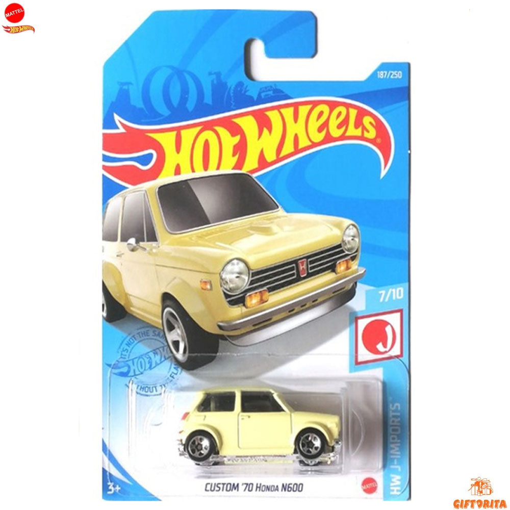 Hot Wheels Regular 1 – Custom 70 Honda N600 – 7/10 & 187/250  – Light Yellow