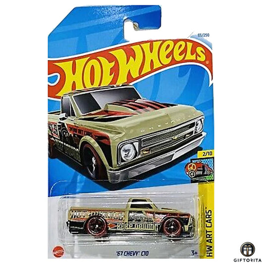 Hot Wheels Regular – 67 Chevy C10 – 2/10 & 83/250 -Olive Green