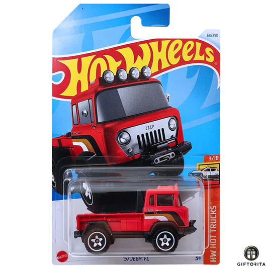 Hot Wheels Regular Jeep  – 57 Jeep FC – 3/10 & 68/250  - Red