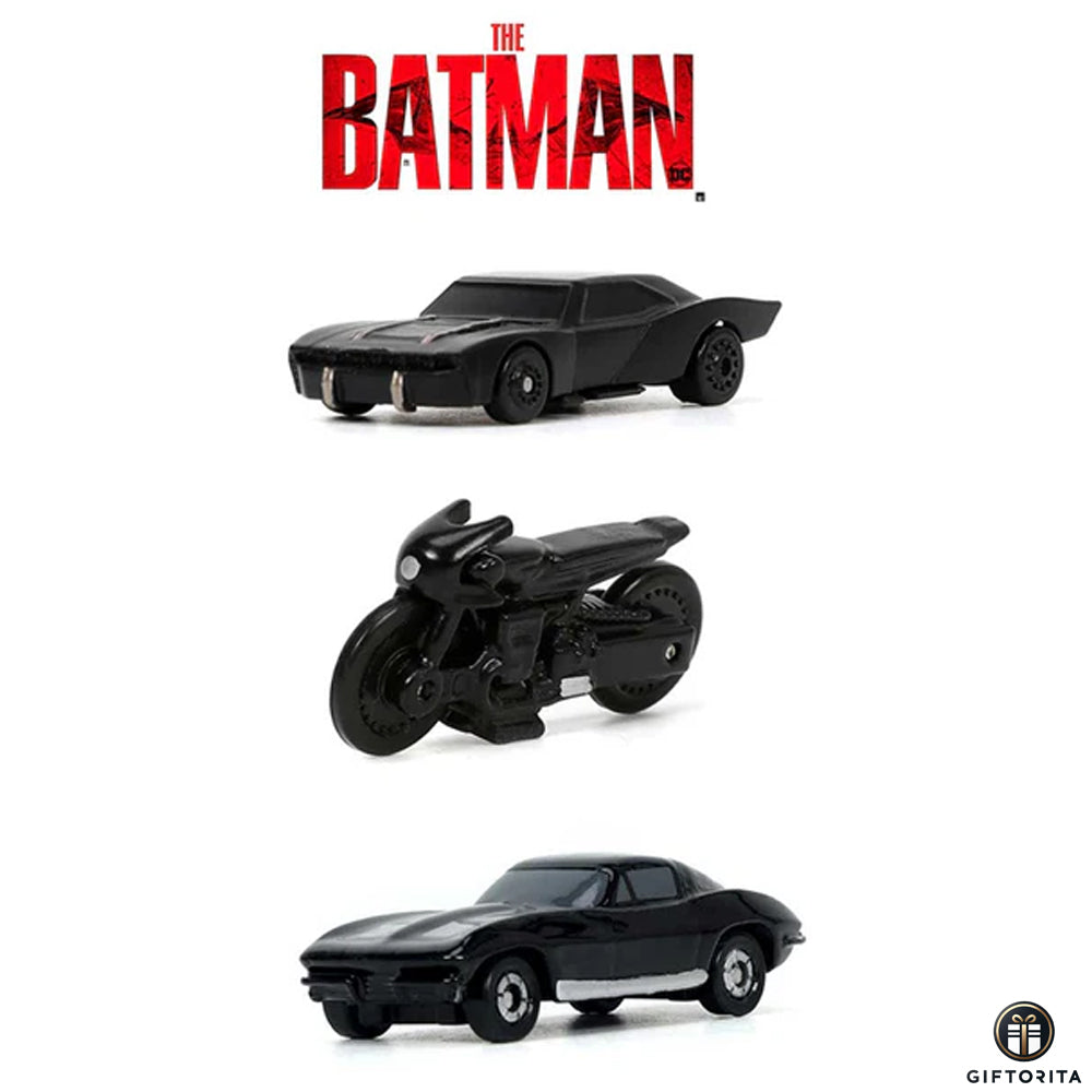 Nano Hollywood Rides (P01617) – Jada DC Comics – The Batman (2022) Movie Series Diecast 3 Piece Set