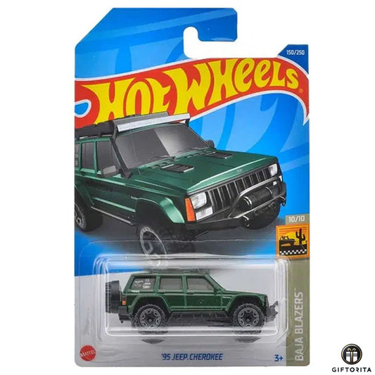 Hot Wheels Regular Jeep  –  95 Jeep Cherokee  –  10/10 & 150/250  –  Green