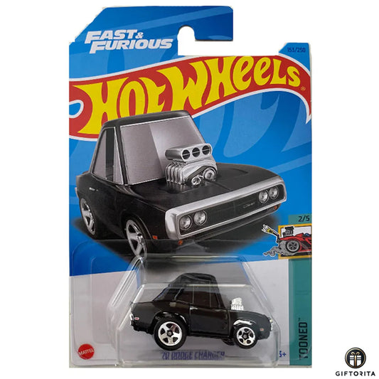 Hot Wheels Regular Dodge 2  – 70 Dodge Charger  –  2/5 & 153/250  –  Black