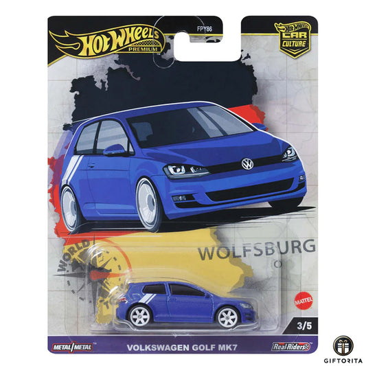 Hot Wheels Premium Single – Volkswagen Golf MK7 – 3/5 – Blue